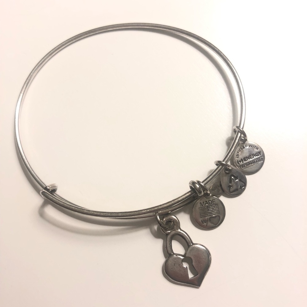 Alex and Ani silver Heart Lock Charm Bracelet!